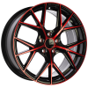 DAI Wheels Tuning Gloss Black - Machined Face - Red Face